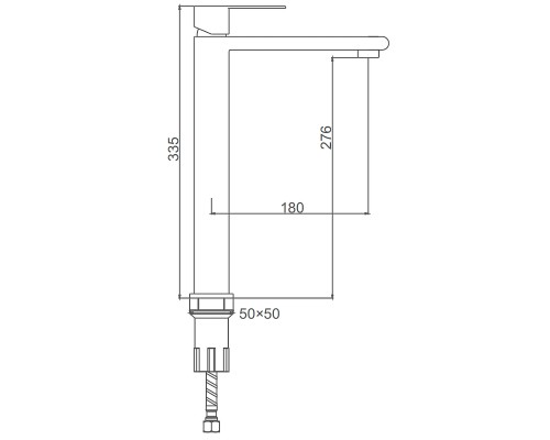 Смеситель для раковины Splenka S224.15.06 Черный матовый