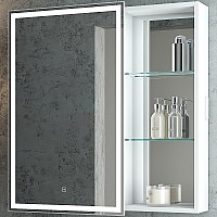 Зеркальный шкаф Bellezza Марта 80 L 4646613022013 с подсветкой Белый