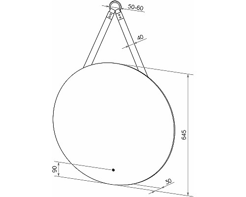 Зеркало Bellezza Жаклин 65 4616410520012 с подсветкой с инфракрасным выключателем