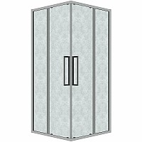 Душевой уголок Grossman Cosmo 80х80 300.K33.02.8080.10.02 профиль Хром стекло шиншилла