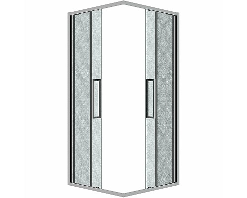 Душевой уголок Grossman Cosmo 80х80 300.K33.02.8080.10.02 профиль Хром стекло шиншилла