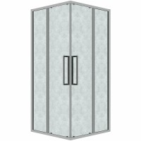 Душевой уголок Grossman Cosmo 90х90 300.K33.02.9090.10.02 профиль Хром стекло шиншилла