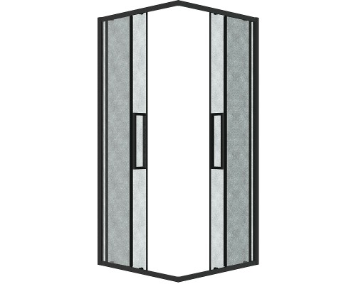 Душевой уголок Grossman Cosmo 90х90 300.K33.02.9090.21.02 профиль Черный матовый стекло шиншилла
