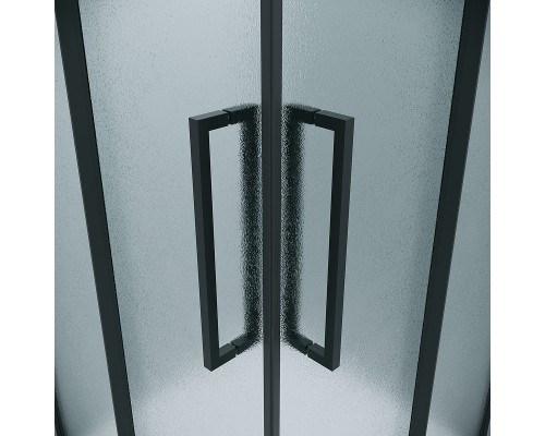 Душевой уголок Grossman Cosmo 90х90 300.K33.02.9090.21.02 профиль Черный матовый стекло шиншилла