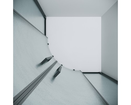 Душевой уголок Grossman Cosmo 90х90 301.K33.02.9090.21.02 профиль Черный матовый стекло шиншилла