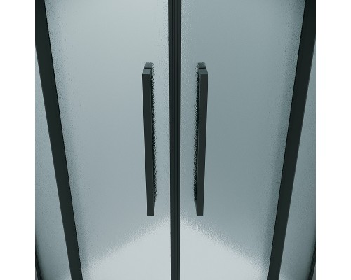 Душевой уголок Grossman Cosmo 90х90 301.K33.02.9090.21.02 профиль Черный матовый стекло шиншилла