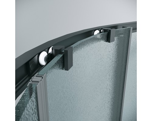 Душевой уголок Grossman Cosmo 90х90 301.K33.02.9090.21.02 профиль Черный матовый стекло шиншилла