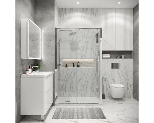 Душевой уголок Grossman Cosmo 110х80 120.K33.02.1180.10.00 профиль Хром стекло прозрачное