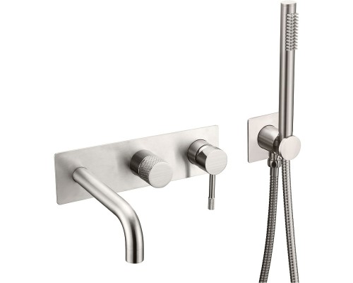 Смеситель для ванны Boheme Uno 464-3-NB Никель брашированный