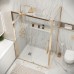 Душевой уголок Grossman Cosmo 120х80 120.K33.02.1280.32.00 профиль Золото сатин стекло прозрачное