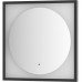Зеркало Defesto Eclipce 60х60 с подсветкой 12W-4500К/в багетной раме/ИК - выключатель/Нейтральный белый свет/Черная рама