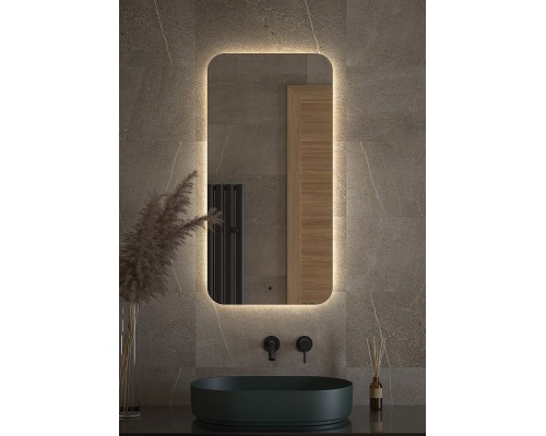 Зеркало Defesto Opti 50x100 с подсветкой 28W-4500К/ИК - выключатель/Нейтральный белый свет