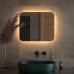 Зеркало Defesto Opti 60x50 с подсветкой 19W-3000К/Сенсорный выключатель/Теплый белый свет