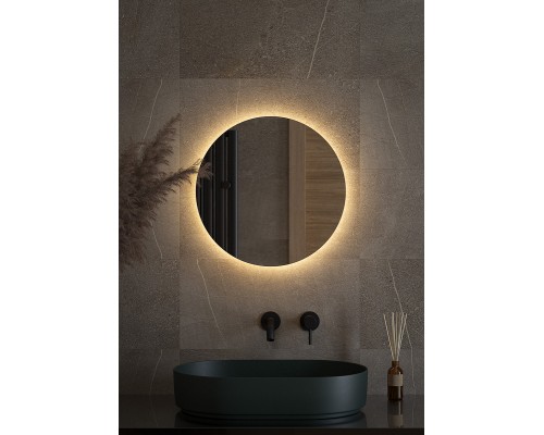 Зеркало Defesto Opti 50x50 с подсветкой 12W-4500К/Без выключателя/Теплый белый свет
