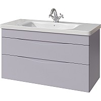 Тумба под раковину Caprigo Lento 100 36214-SF028 подвесная Серая матовая