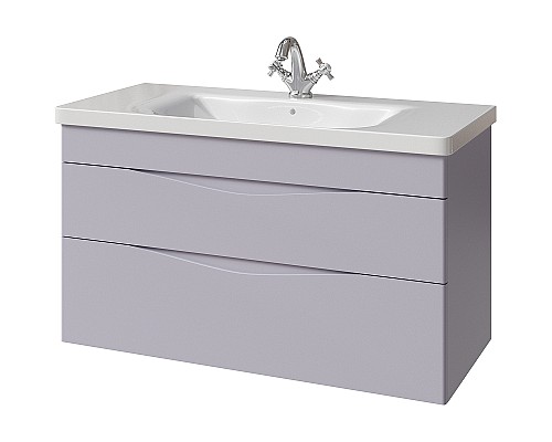 Тумба под раковину Caprigo Lento 100 36214-SF028 подвесная Серая матовая