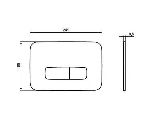 Клавиша смыва Ideal Standard Oleas M3 R0459GN Silver Storm