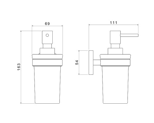 Дозатор для жидкого мыла Schein Kahlo 9138MB Черный матовый