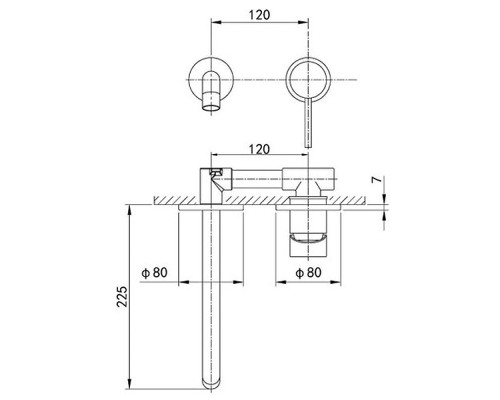 Смеситель для раковины Caprigo Don 53-027-CRM Хром