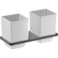 Стакан для зубных щеток Schein Klimt 9232MB двойной Черный матовый