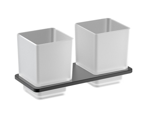 Стакан для зубных щеток Schein Klimt 9232MB двойной Черный матовый