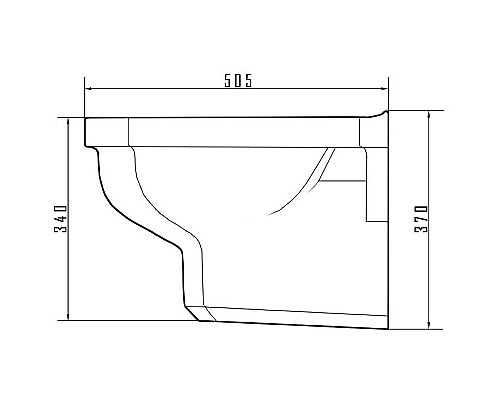 Биде Caprigo Tempo 4704 подвесное Белое