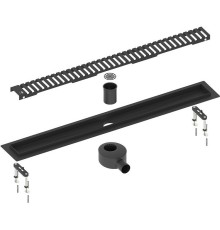 Душевой лоток Timo Drain System 80 с Черной матовой решеткой