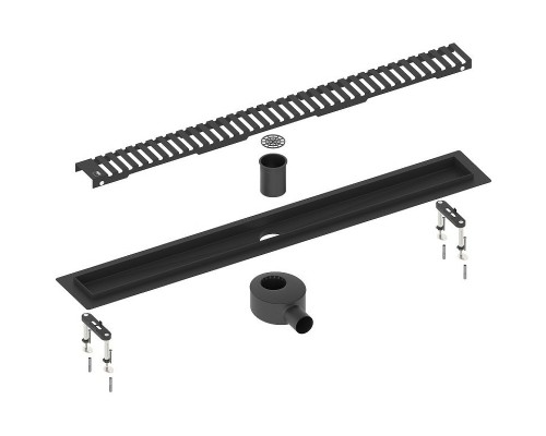 Душевой лоток Timo Drain System 80 с Черной матовой решеткой
