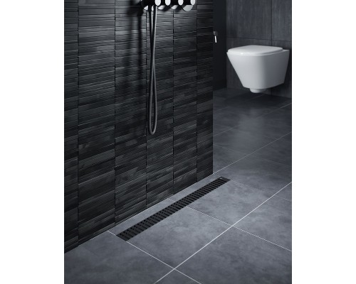 Душевой лоток Timo Drain System 80 с Черной матовой решеткой