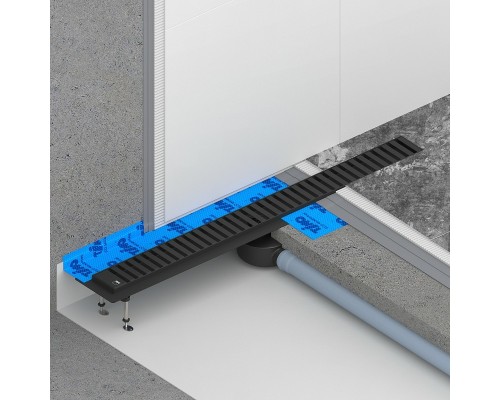 Душевой лоток Timo Drain System 80 с Черной матовой решеткой