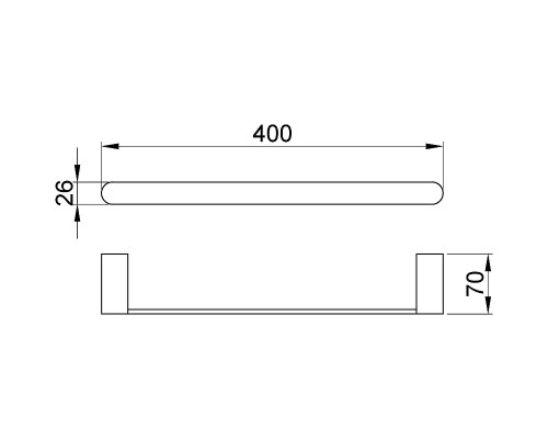 Полотенцедержатель Nofer Capri 16220.40.G Золото матовое