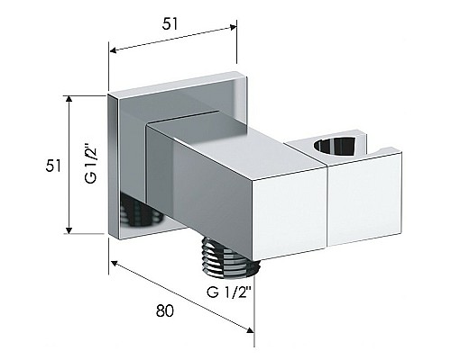 Шланговое подключение Remer 337SNO Черное матовое