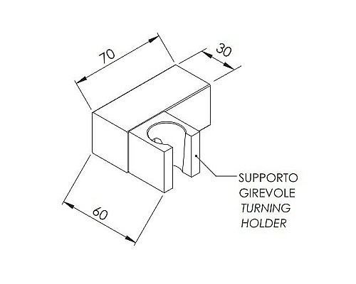 Держатель ручного душа Remer 339SSNO Черный матовый