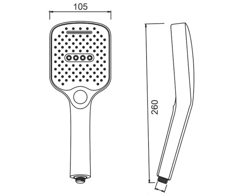 Ручной душ Splenka S450.53 Хром