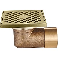 Душевой трап Raglo 100x100 R606.10.03 с решеткой Золото матовое