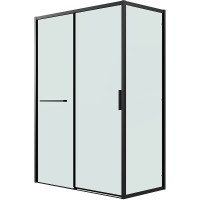 Душевой уголок Grossman Style 110х90 профиль Черный матовый стекло прозрачное