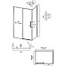 Душевой уголок Grossman Style 110х90 120.K33.05.1190.21.00 профиль Черный матовый стекло прозрачное