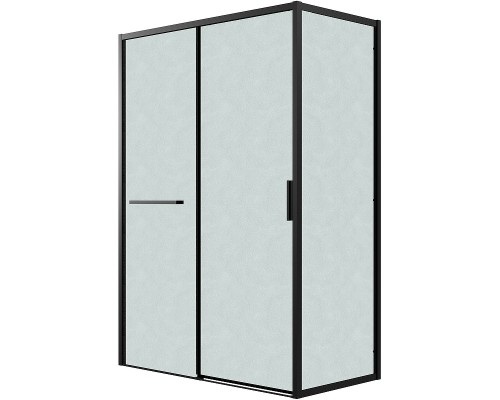 Душевой уголок Grossman Style 120х70 профиль Черный матовый стекло шиншилла