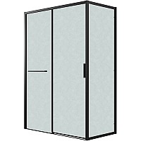 Душевой уголок Grossman Style 130х80 120.K33.05.1380.21.02 профиль Черный матовый стекло шиншилла