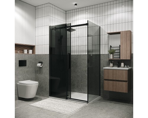 Душевой уголок Grossman Classic 100х90 120.K33.04.1090.21.10 профиль Черный матовый стекло тонированное