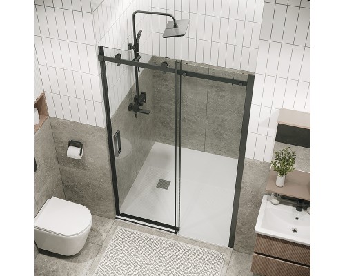 Душевая дверь Grossman Classic 120 100.K33.04.120.42.00 профиль Графит сатин стекло прозрачное