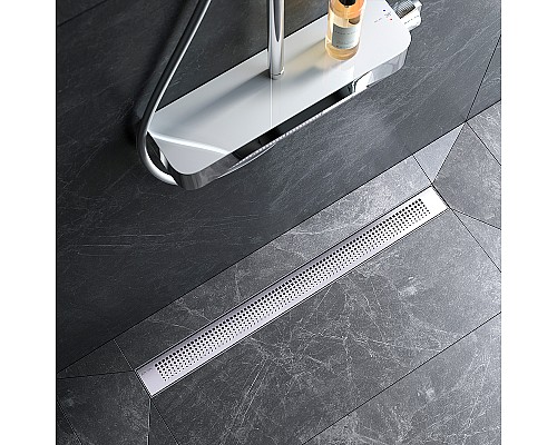 Душевой лоток AM.PM PrimeFlow 80 W02SC-P11-080-01SB с решеткой Хром матовый Cut Gradient