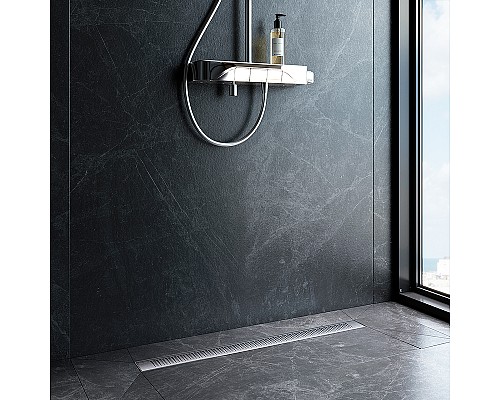 Душевой лоток AM.PM PrimeFlow 80 W02SC-P11-080-01SB с решеткой Хром матовый Cut Gradient