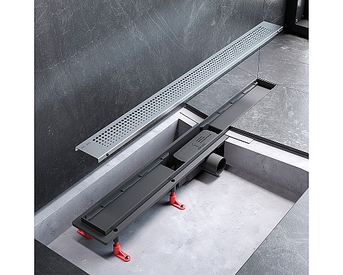 Душевой лоток AM.PM PrimeFlow 80 W02SC-P11-080-01SB с решеткой Хром матовый Cut Gradient