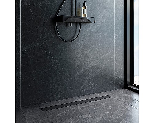 Душевой лоток AM.PM PrimeFlow 80 W02SC-U11-080-04BM с Черной матовой решеткой / под плитку Tile