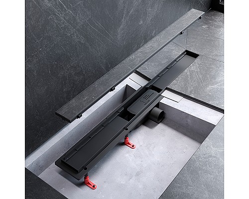 Душевой лоток AM.PM PrimeFlow 80 W02SC-U11-080-04BM с Черной матовой решеткой / под плитку Tile