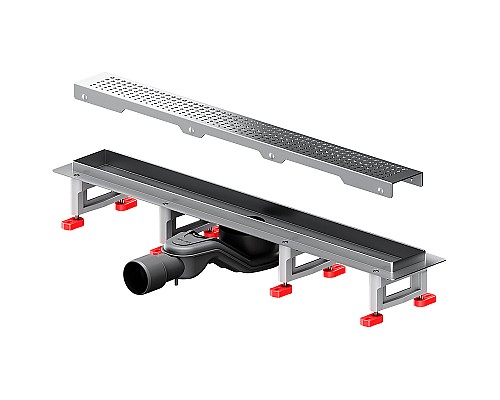 Душевой лоток AM.PM MasterFlow 60 W01SC-P11-060-01SB с решеткой Хром матовый Cut Gradient