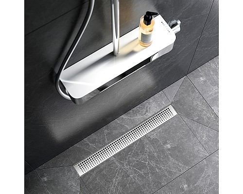 Душевой лоток AM.PM MasterFlow 60 W01SC-P11-060-01SB с решеткой Хром матовый Cut Gradient