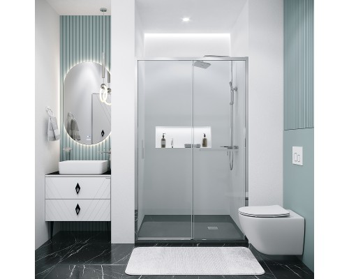 Душевая дверь Grossman Style 100 100.K33.05.100.10.00 профиль Хром стекло прозрачное