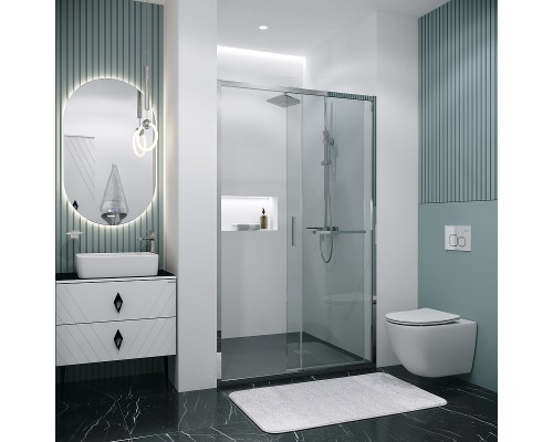 Душевая дверь Grossman Style 100 100.K33.05.100.10.00 профиль Хром стекло прозрачное